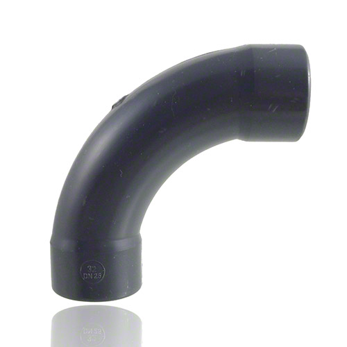 PVC -U Bogen 90&deg;, Klebemuffe