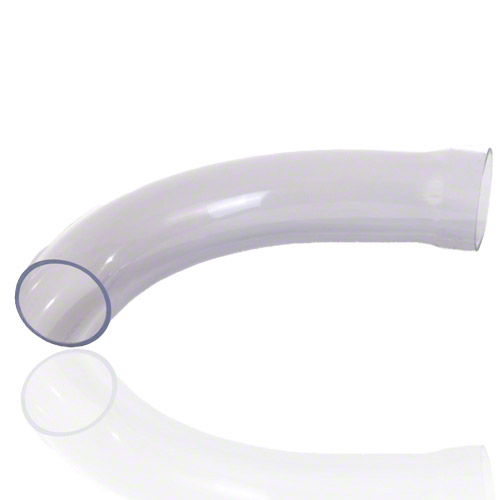 PVC U Transparent Bogen 90&deg; in DIN Abmessung, Stutzen/Klebemuffe